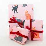 Holiday Kitten Wrapping Paper Sheet (pack of 5)