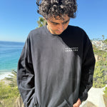 black embroidered sweatshirt