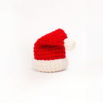 santa hat crocheted cat toy